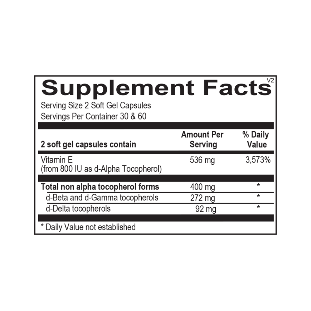 Natural Vitamin E Mixed Tocopherols